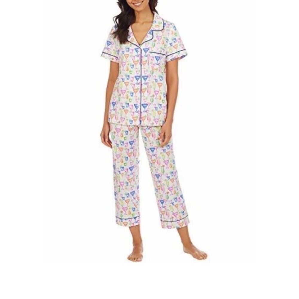 BedHead - Short Sleeve Cropped PJ Set - Margaritas - Sz S